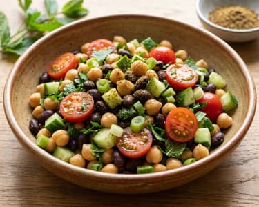 Salată Balela cu năut și ierburi | Prânz oriental de vară