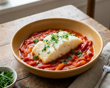 Cod în sos Vizcaína | Deliciu basc aromat și suculent