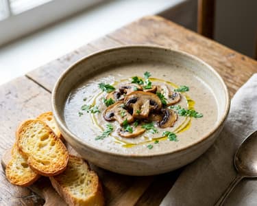 Velouté franțuzesc de ciuperci | Supă fină și cremoasă