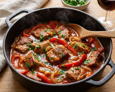 Tocană de porc la ceaun | Fragedă și aromată
