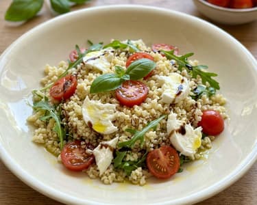 Salată italiană de bulgur Caprese | Prânz de vară