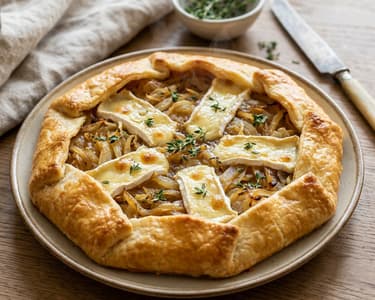 Tartă rustică cu brânză Camembert | Gust autentic franțuzesc