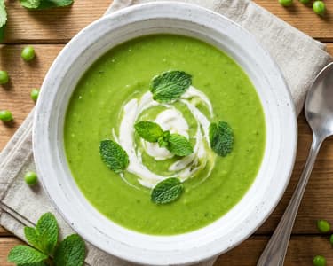 Pea and Mint Cream Soup