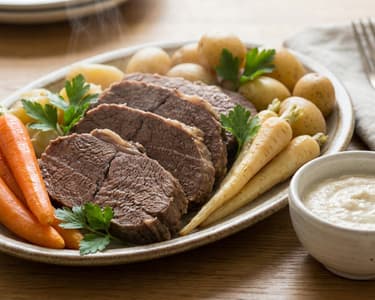 Rasol de vită cu legume și hrean | Fraged și aromat