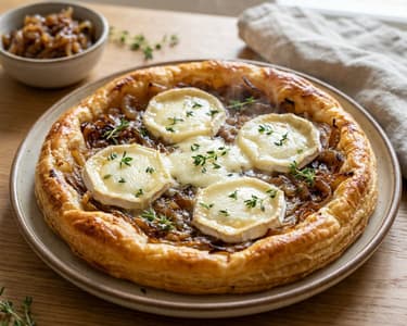 Tartă cu Camembert și ceapă caramelizată | Gust franțuzesc