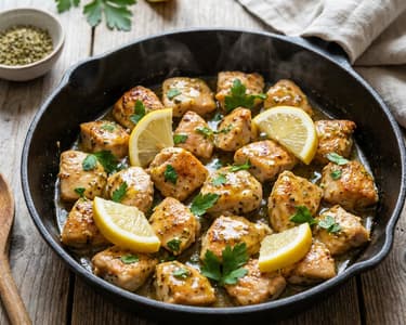 Chicken Tigania with Mustard and Oregano | Quick Greek Dinner