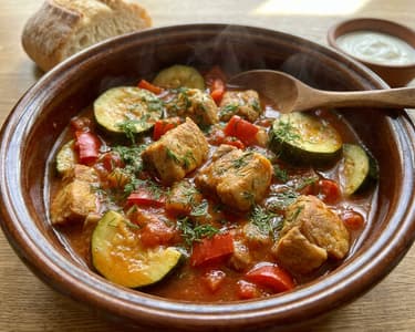 Mâncare de dovlecei cu carne de porc | Clasic de vară