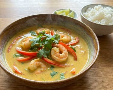 Thai shrimp curry with coconut milk | Aromatic dinner