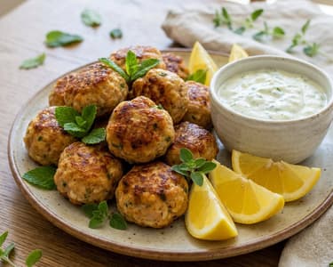 Turkey Keftedes with Mint and Oregano | Quick Dinner
