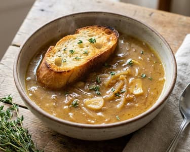 French Onion and Garlic Tourin | Rustic Soup
