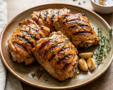 Beer-marinated grilled chicken thighs | Tender and juicy