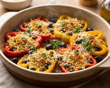 Sicilian-Style Gratin Peppers | Crispy Oven-Baked Delight