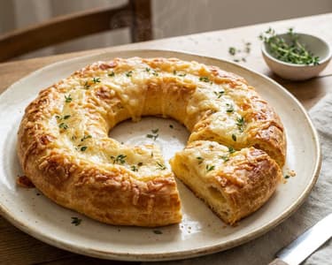 Tartă Gougère cu brânză Gruyère | Patiserie franțuzească
