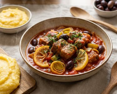Pork and Leek Stew with Olives | Authentic Taste