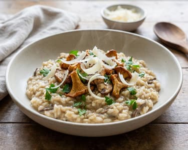 Creamy wild mushroom risotto