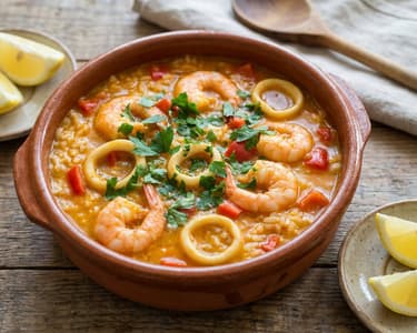 Arroz Caldoso with Shrimp | Juicy Spanish Rice