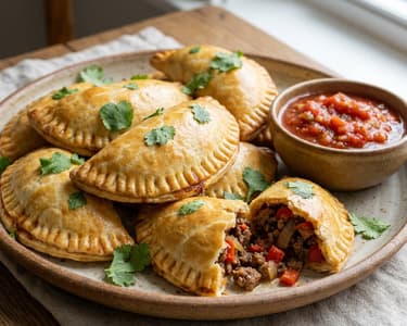 Empanadas mexicane cu vită | Street food la cuptor