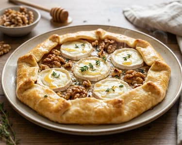Galette cu brânză de capră, nuci și miere | Tartă rustică