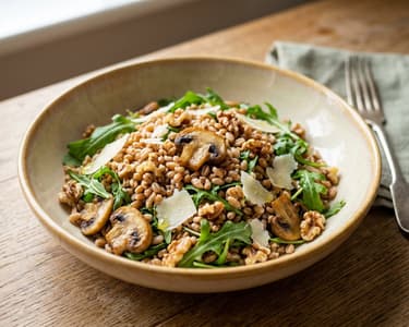 Salată toscană de farro cu ciuperci | Prânz de toamnă