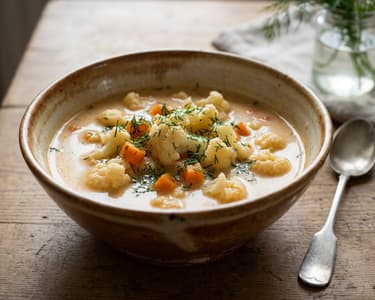 Ciorbă ardelenească de conopidă | Cremoasă și aromată
