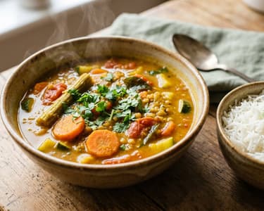 Sambar | South Indian lentil curry with vegetables