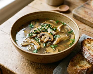 Bouillon franțuzesc de ciuperci | Gust rustic și aromat