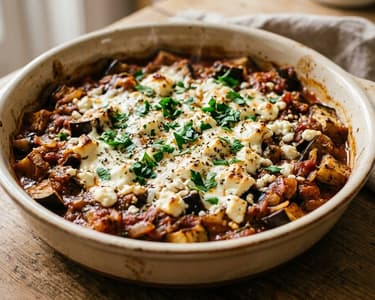 Vinete Saganaki la cuptor | Aromă grecească cu feta