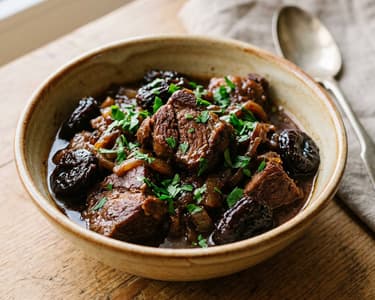 Tocană de porc cu prune uscate | Tradiție dulce-acrișoară