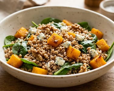Salată toscană caldă cu farro și dovleac | Prânz de toamnă