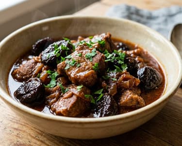 Tocană de porc cu prune uscate | Tradiție dulce-acrișoară