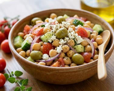 Chickpea and Telemea Cheese Salad