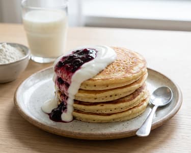 Fluffy Yogurt Pancakes (No Yeast)