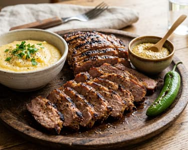 Pastramă de porc la grătar | Rumenă și suculentă