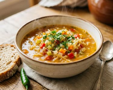 Fresh Cabbage Soup with Borș | Autumn Tradition