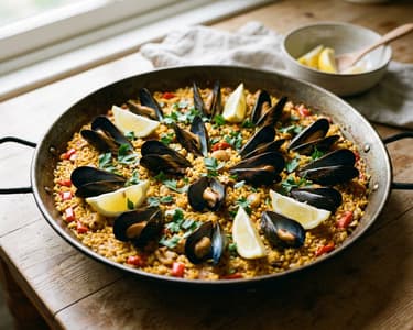 Arroz con mejillones | Spanish Rice with Mussels