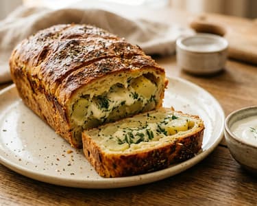 Baked Potato Loaf with Fresh Herbs | Tender and Aromatic