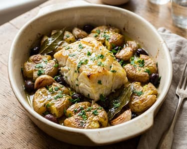 Bacalhau à Lagareiro | Cod la cuptor cu cartofi striviți