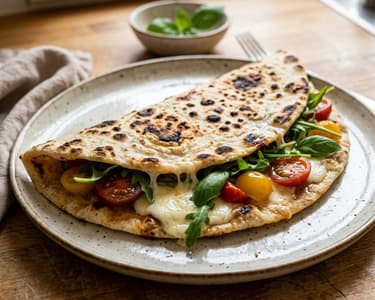 Piadina Romagnola cu mozzarella | Flatbread italian de casă