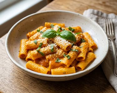 Pasta with Roasted Carrot Cream | Creamy Autumn Flavor