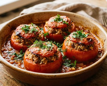 Tomatoes Stuffed with Minced Pork | Juicy and Flavorful