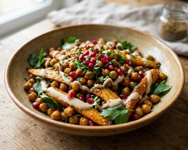 Salată caldă de năut cu morcovi | Prânz oriental sățios