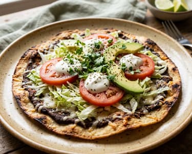 Oaxacan Tlayuda with Beans | Crispy Street Food