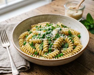 Pasta with Sweet Peas and Mint | Quick Italian Classic