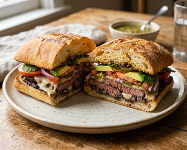Torta mexicană cu vită | Street food autentic