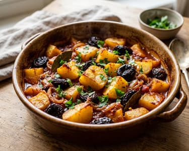 Baked Potatoes with Prunes | Autumn Tradition