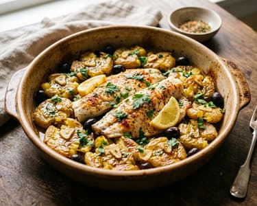Robalo à Lagareiro | Aromatic Sea Bass with Crushed Potatoes