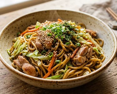 Chicken Yakisoba | Japanese Street Food Noodles