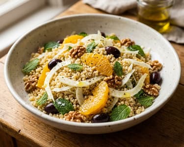 Salată siciliană de bulgur cu fenicul | Prânz aromat