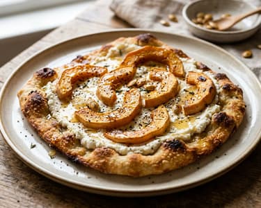 Flatbread with Ricotta and Butternut Squash | Crispy and Aromatic