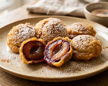 Batter-Fried Plums with Cinnamon | Traditional Autumn Dessert